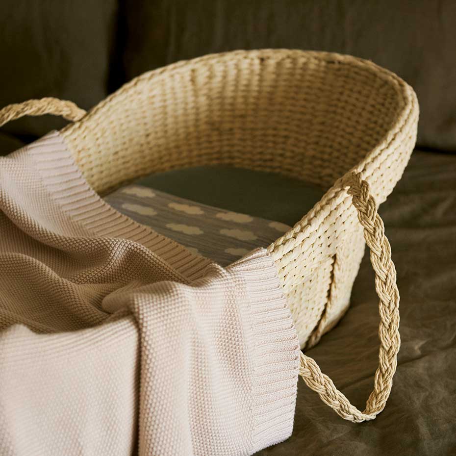 One of the things your baby will need is their own safe sleeping space, like a Moses basket