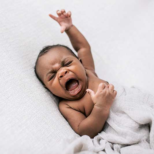 Colic is characterised by a baby who cries continuously and for no reason