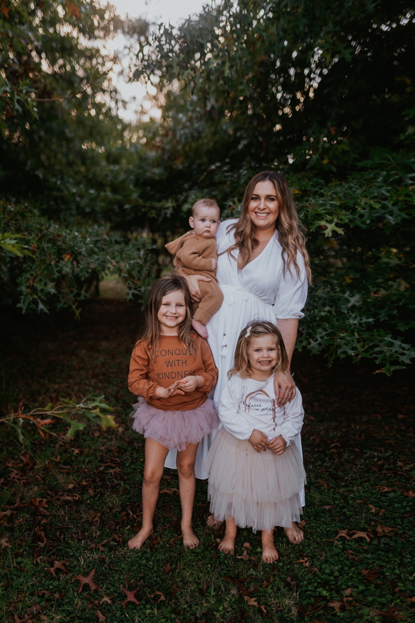 Casarah Cooper with her children, Talulah, Dixie and Nash