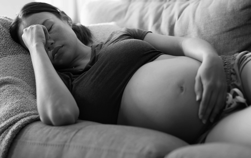 Woman with hyperemesis gravidarum in pregnancy